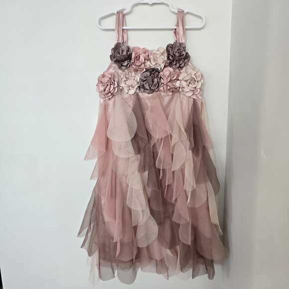 Biscotti Other - Biscotti Pink Princess Dress Size 7 Flowers Lined Sleeveless Gown Party Wedding